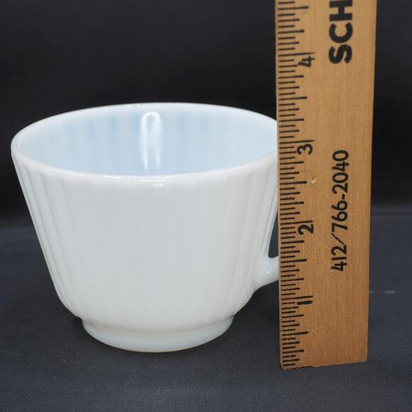 Macbeth Evans Monax Petalware White Teacup Lot of 4 - Picture 4 of 6